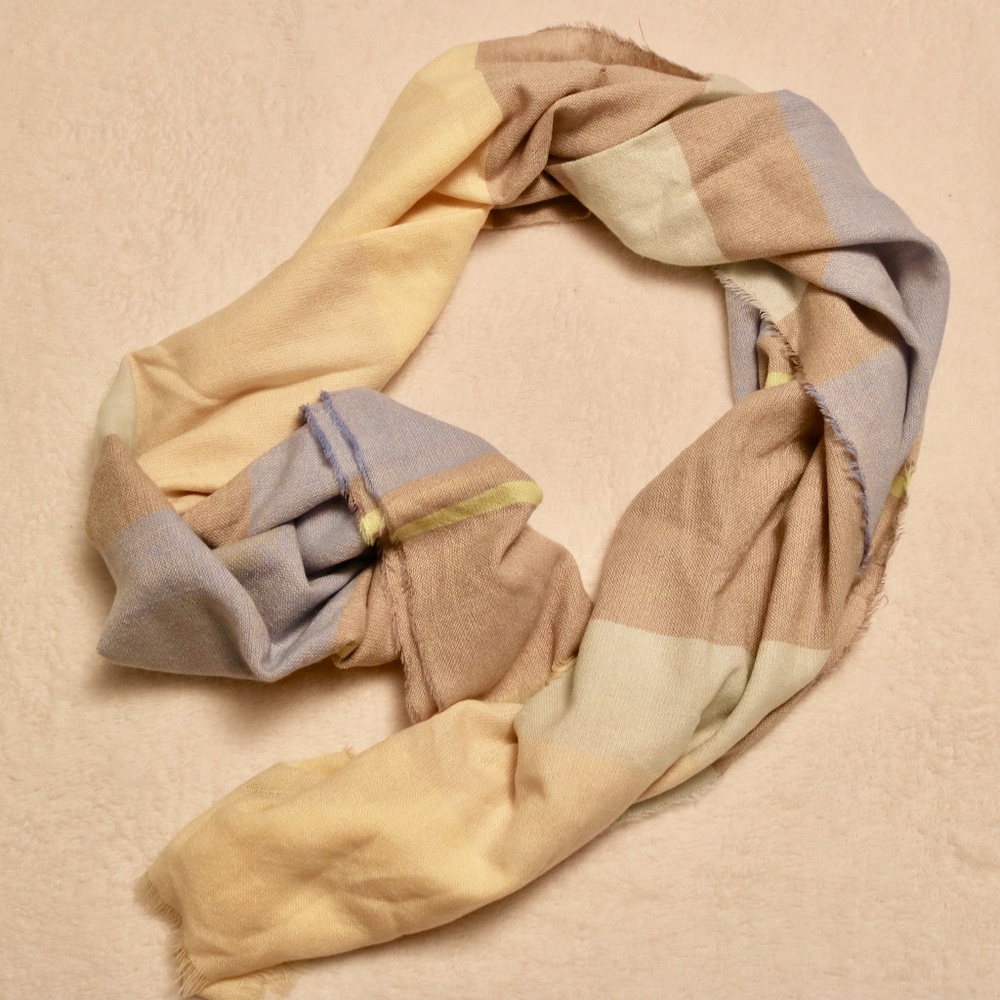 Light Green Blue Cream Scarf Aerie